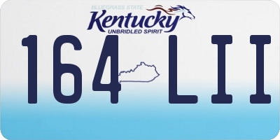 KY license plate 164LII