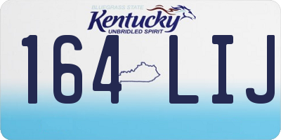 KY license plate 164LIJ