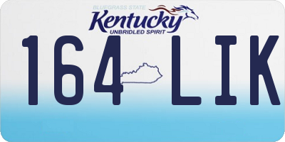 KY license plate 164LIK