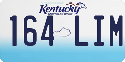 KY license plate 164LIM