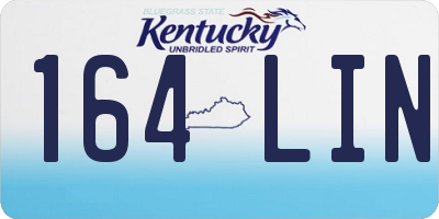 KY license plate 164LIN