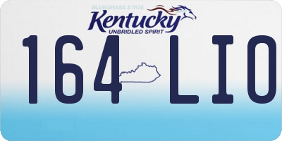 KY license plate 164LIO