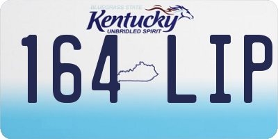 KY license plate 164LIP