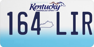 KY license plate 164LIR