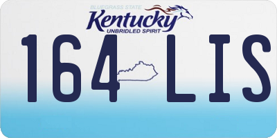 KY license plate 164LIS