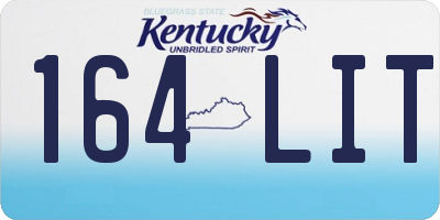KY license plate 164LIT