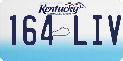KY license plate 164LIV