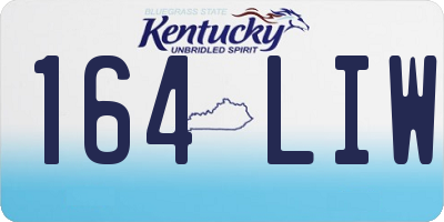 KY license plate 164LIW