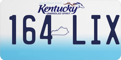 KY license plate 164LIX