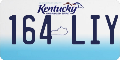 KY license plate 164LIY