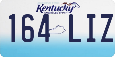 KY license plate 164LIZ