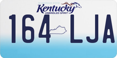 KY license plate 164LJA