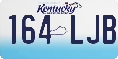 KY license plate 164LJB
