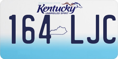 KY license plate 164LJC