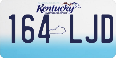 KY license plate 164LJD