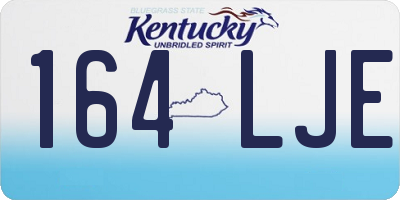 KY license plate 164LJE