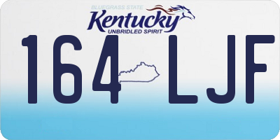 KY license plate 164LJF