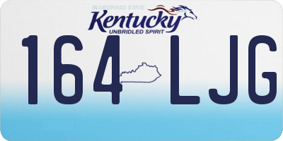 KY license plate 164LJG