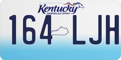 KY license plate 164LJH