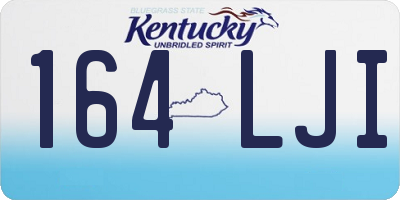 KY license plate 164LJI