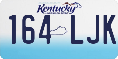 KY license plate 164LJK