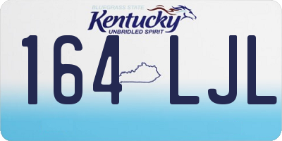 KY license plate 164LJL