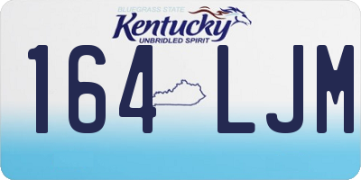 KY license plate 164LJM