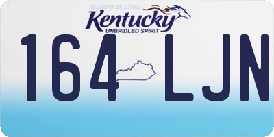 KY license plate 164LJN
