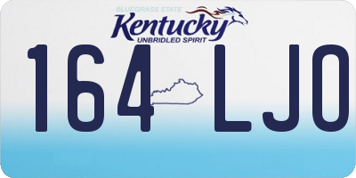 KY license plate 164LJO