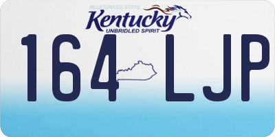 KY license plate 164LJP