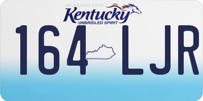 KY license plate 164LJR