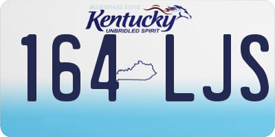 KY license plate 164LJS