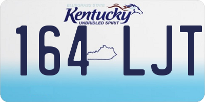 KY license plate 164LJT
