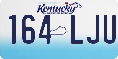 KY license plate 164LJU