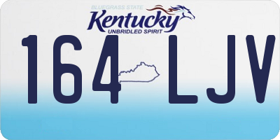 KY license plate 164LJV