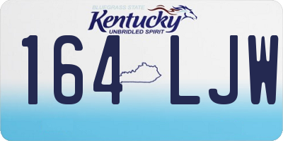 KY license plate 164LJW