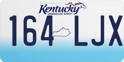 KY license plate 164LJX