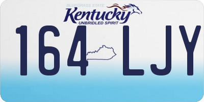 KY license plate 164LJY