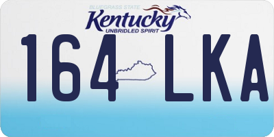 KY license plate 164LKA