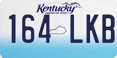 KY license plate 164LKB