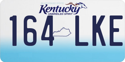 KY license plate 164LKE