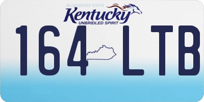 KY license plate 164LTB