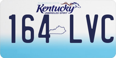 KY license plate 164LVC