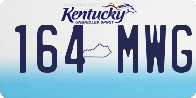 KY license plate 164MWG