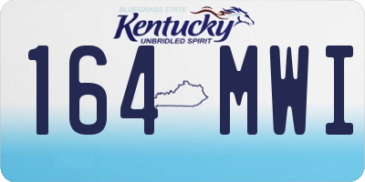 KY license plate 164MWI