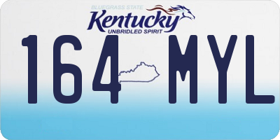 KY license plate 164MYL