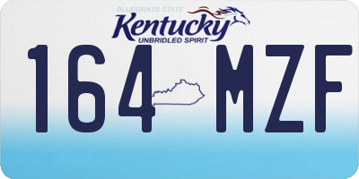 KY license plate 164MZF