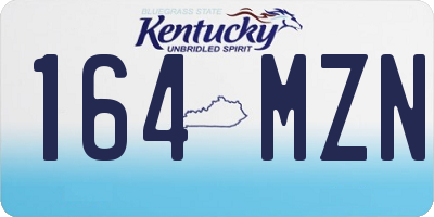 KY license plate 164MZN