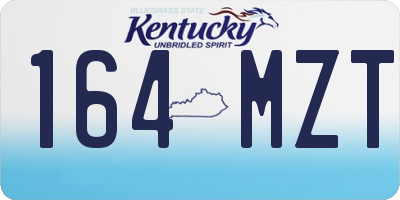 KY license plate 164MZT