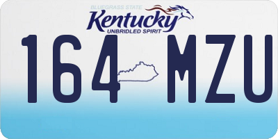 KY license plate 164MZU